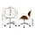 Artiss Wooden Office Chair White PU Leather Seat, Brown Frame, 360° Swivel, Height Adjustable, Retro Modern Design