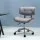 Artiss Wooden Office Chair, Wood/Fabric, Grey/Brown, 77-87cm, Stylish Rotatable Seat, Adjustable, TUV-Certified