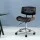 Artiss Wooden Office Chair with PU Leather Seat, Swivel, Height Adjustable, Black/Brown, 77-87cm, 3-Year Warranty