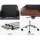 Artiss Portia Wooden Office Chair, PU Leather, Chrome Base, Black, Adjustable, 360° Rotation, 3-Year Warranty