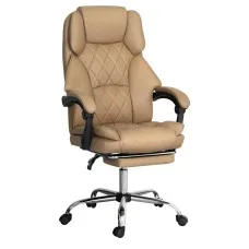 Artiss Executive Office Chair, PU Leather, Espresso, 67x67x126cm, High-Back, Reclining, Footrest, Ergonomic Design