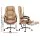 Artiss Executive Office Chair, PU Leather, Espresso, 67x67x126cm, High-Back, Reclining, Footrest, Ergonomic Design