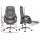 Artiss Executive Office Chair, Fabric with Footrest, Grey, 67x67x126cm, Ergonomic High-Back, Adjustable Recline