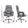 Artiss Executive Office Chair, Fabric Recliner, Grey, 67x67x126cm, High-Back, Adjustable, Ergonomic, with Footrest