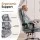 Artiss Executive Office Chair, Fabric Recliner, Grey, 67x67x126cm, High-Back, Adjustable, Ergonomic, with Footrest