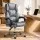 Artiss Executive Office Chair, Fabric Recliner, Grey, 67x67x126cm, High-Back, Adjustable, Ergonomic, with Footrest