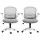 Artiss Galene 2x Grey Mesh Office Chair - Mid Back, Adjustable Height, Flip-Up Armrests, 360° Swivel, Breathable Comfort