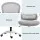 Artiss Galene 2x Grey Mesh Office Chair - Mid Back, Adjustable Height, Flip-Up Armrests, 360° Swivel, Breathable Comfort