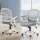 Artiss Galene 2x Grey Mesh Office Chair - Mid Back, Adjustable Height, Flip-Up Armrests, 360° Swivel, Breathable Comfort