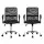 Artiss Mesh Office Chair Set of 2 - Mid Back, Black, Breathable Mesh, Adjustable Height, Chrome Base, 120kg Capacity