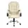 Artiss Rainier Beige Executive Office Chair - High-Back PU Leather, Tilt, Height Adjustable, 360° Swivel, Chrome Base