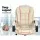 Artiss Rainier Beige Executive Office Chair - High-Back PU Leather, Tilt, Height Adjustable, 360° Swivel, Chrome Base