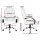 Artiss Executive Office Chair White PU Leather High Back Ergonomic Tilt Adjustable Swivel Chrome Base 120kg