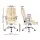 Artiss Kea Executive Office Chair Beige PU Leather, High Back, Lumbar Support, Tilt, Retractable Armrests, 150kg
