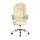 Artiss Kea Executive Office Chair Beige PU Leather, High Back, Lumbar Support, Tilt, Retractable Armrests, 150kg