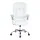 Artiss Kea Executive Office Chair White Leather, High Back, Lumbar Support, Tilt, Retractable Armrests, 150kg Capacity