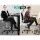 Artiss Black Drafting Stool Office Chair - Breathable Fabric, Adjustable Height & Footrest, 360° Swivel, Dual Castors