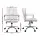 Artiss White PU Leather Office Chair with Mid-Back, Adjustable Height, Chrome Base, and Padded Armrests