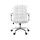 Artiss White PU Leather Office Chair with Mid-Back, Adjustable Height, Chrome Base, and Padded Armrests