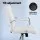 Artiss White PU Leather Office Chair with Mid-Back, Adjustable Height, Chrome Base, and Padded Armrests