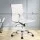 Artiss Office Chair White PU Leather Mid Back Conference Chair with Chrome Base, Height & Tilt Adjustable, 360° Swivel