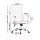 Artiss High Back White Office Chair - PU Leather, 360° Swivel, Adjustable Height, Tilt, Chrome Base, Executive Style