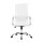 Artiss High Back White Office Chair - PU Leather, 360° Swivel, Adjustable Height, Tilt, Chrome Base, Executive Style