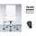 Artiss High Back White Office Chair - PU Leather, 360° Swivel, Adjustable Height, Tilt, Chrome Base, Executive Style