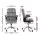 Artiss Office Chair Grey Velvet Mid-Back Ergonomic Desk Chair with Armrests, Height Adjustable, 150kg Capacity