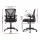 Artiss 2x Mesh Office Chair Black Mid Back Ergonomic Adjustable Lumbar Support Flip-Up Arms 120kg Capacity
