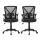 Artiss 2x Mesh Office Chair Black Mid Back Ergonomic Adjustable Lumbar Support Flip-Up Arms 120kg Capacity