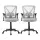 Artiss 2x Mesh Office Chair Mid Back Grey, Ergonomic Adjustable Lumbar, Flip-Up Arms, Breathable, 120kg Capacity