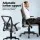 Artiss 2x Mesh Office Chair Mid Back Grey, Ergonomic Adjustable Lumbar, Flip-Up Arms, Breathable, 120kg Capacity