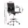 Artiss Black Leather Drafting Stool - Mid Back Office Chair with 360° Rotation, Adjustable Height & Chrome Footrest