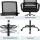 Artiss Ergonomic Mesh Drafting Chair - Adjustable Height, Lumbar Support, Chrome Base, Swivel, Black, 150kg Capacity