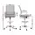 Artiss White Mesh Drafting Chair - Ergonomic Design, Adjustable Height, 360° Swivel, Chrome Base, for Office & Studio