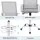 Artiss White Mesh Drafting Chair - Ergonomic Design, Adjustable Height, 360° Swivel, Chrome Base, for Office & Studio