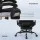 Artiss Executive Office Chair with Fabric Seat, Footrest, 135° Recline, 360° Swivel, Adjustable Height, Black