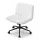 Artiss Criss Cross PU Leather Office Chair, Armless, Swivel, Adjustable Height, Wide Seat for Home, White, 74x74x82-92cm