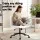 Artiss Criss Cross PU Leather Office Chair, Armless, Swivel, Adjustable Height, Wide Seat for Home, White, 74x74x82-92cm
