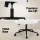 Artiss Criss Cross PU Leather Office Chair, Armless, Swivel, Adjustable Height, Wide Seat for Home, White, 74x74x82-92cm