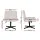 Artiss Criss Cross Chair | Beige Fabric | Wide U-Shape Seat | Adjustable Height | Swivel Armless Office & Vanity Chair