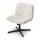 Artiss Criss Cross Chair | Beige Fabric | Wide U-Shape Seat | Adjustable Height | Swivel Armless Office & Vanity Chair