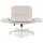 Artiss Ergonomic Criss Cross Chair with Wheels, Adjustable Armrests, PU Leather, 360° Swivel, Beige, 72x72x80-90cm