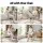 Artiss Ergonomic Criss Cross Chair with Wheels, Adjustable Armrests, PU Leather, 360° Swivel, Beige, 72x72x80-90cm
