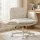 Artiss Ergonomic Criss Cross Chair with Wheels, Adjustable Armrests, PU Leather, 360° Swivel, Beige, 72x72x80-90cm