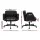 Artiss Criss Cross Ergonomic Office Chair with Wheels 6-Position Adjustable Armrests PU Leather Black