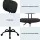 Artiss Ergonomic Armless Office Chair, Black Fabric, 360° Swivel, Adjustable Height, Space-Saving Design for Home Office