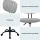 Artiss Ergonomic Armless Office Chair Grey - 360° Swivel, Height Adjustable, Fabric Seat, Compact Design, Easy Assembly