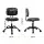 Artiss Armless PU Leather Office Chair Height Adjustable 45–54cm 360° Swivel Compact Ergonomic Black